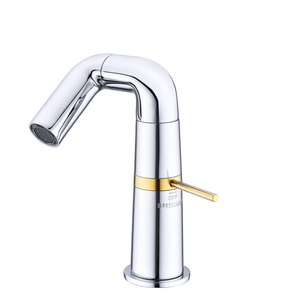 Venta caliente Grifo de lavabo de latón Pistola de latón Grifo de baño extraíble gris El brazo recto se puede girar Grifo de lavabo - Product Image 3