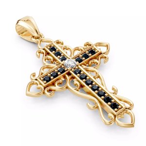 Colgante de Lujo Unisex de Plata de Ley 925 con Baño de Oro y Rodio, Diamante Cultivado en Laboratorio, Moissanita AAA, Estilo Hip Hop, Moda - Product Image 5
