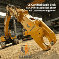 Cisaille hydraulique à olécrâne pour excavatrice de grande tonnage, accessoire d'excavatrice, pompe moteur pour utilisation en construction, opération lourde LISEN