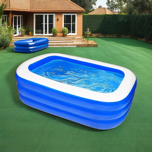 Tragbarer 7FT 8FT <span class=keywords><strong>10FT</strong></span> faltbarer aufblasbarer PE-<span class=keywords><strong>Pool</strong></span> für Kinder Quadratisch über dem Boden - Product Image 4