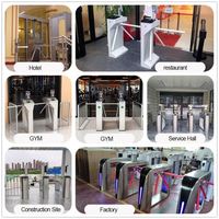 Torniquete trípode inteligente con API SDK, reconocimiento facial, control de acceso con tarjeta RFID, antipersonas en cola, motor sin escobillas para gimnasios, oficinas y edificios.