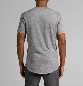 เสื้อยืดผู้ชายผ้าฝ้าย 100% คุณภาพสูง สกรีนโลโก้ได้ตามสั่ง สไตล์วินเทจ แฟชั่น แขนสั้น ลายเรียบ ดีไซน์ตะวันตก พิมพ์ลายดิจิตอล - Product Image 5