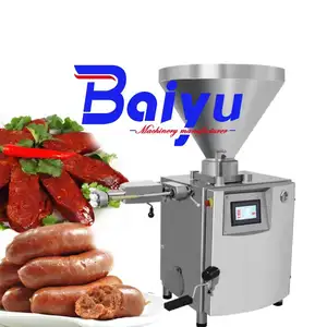 Baiyu High Quality Automatic Pneumatic Meat Filling and Twisting Sausage Stuffer Machine Quantitative Sausage Stuffing Device