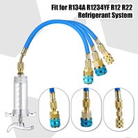 Kit injecteur de teinture pour huile AC, injecteur d'huile 1/4 SAE, adaptateur rapide à basse pression compatible avec R134a R410a R1234yf 1oz/30ml
