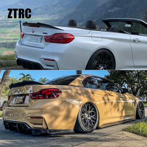 For 4 Series F33 Convertible/F83 M4 PSM Style Real Carbon Fiber Material <b>Rear</b> <b>Spoiler</b> Trunk Wing 2013-2020 - Product Image 2