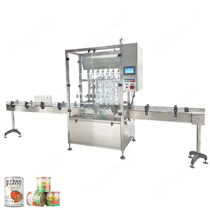 Automatic Ketchup Tomato Sauce Tin Cans Dispensing Equipment Piston Type 50ml to 1000ml Sauce Filling Machine with Stirrer