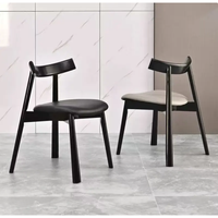 Chaise de salle à manger en bois stable de style minimaliste nordique moderne pour la maison, les hôtels et les restaurants