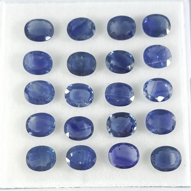 Zafiro azul Natural, ovalado, 7x9