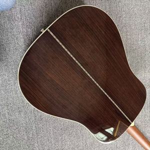 ALL SOLID D28 Model 41" Abalone Inlaid Flower Binding Ebony Rosewood Mahogany Neck Spruce <b>Top</b> 20 Fret NO EQ Acoustic Guitar Fast - Product Image 6