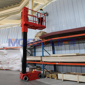 MORN 3.6m 4.8m 6m 8m en alliage d'aluminium simple mât élévateur télescopique électrique un homme plate-forme élévatrice verticale à vendre - Product Image 5