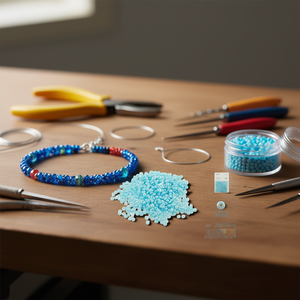 Ilan Abalorios Perline blu latte 2 mm 50 g per la creazione di gioielli - Product Image 3