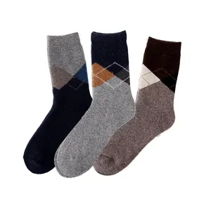 BQ-A 710 morbida mens marino pura lana argyle calzini di cashmere termico calze di lana made in usa