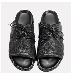 Sandali da uomo in vera <span class=keywords><strong>pelle</strong></span> con cinturino singolo, <span class=keywords><strong>ciabatte</strong></span> in <span class=keywords><strong>pelle</strong></span> bovina pieno fiore, sandali neri da esterno, scarpe da spiaggia casual con suola morbida - Product Image 6