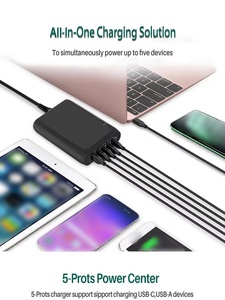 Cargador inteligente PD 100W Carga rápida GaN Tipo C QC 4,0 3,0 Hub de carga rápida para Pad Teléfono móvil Xiaomi <span class=keywords><strong>iPhone</strong></span> Pro.11 8 7 - Product Image 5