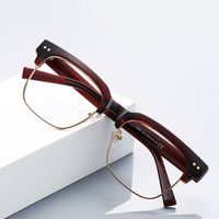 Model 2207 TR90 dengan bingkai optik logam kacamata miopi bingkai kacamata komputer antisinar biru kacamata penghalang uniseks