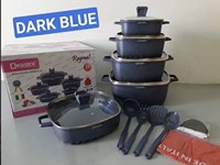Ensemble de 22 pièces de casseroles carrées en aluminium avec revêtement en granit antiadhésif, 20-32 cm, avec tablier et ustensiles de cuisine