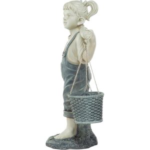 Grande statue de jardin Toscano Design Fleurs pour Felicity Sculpture de petite fille - Product Image 6