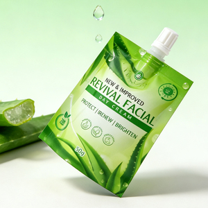 Custom Printed PET Laminated Packaging Revitalizing Facial Cream Face Mask 50ml 100ml 250ml Safe Grade Liquid Stand Spout <b>Pouch</b> - Product Image 3