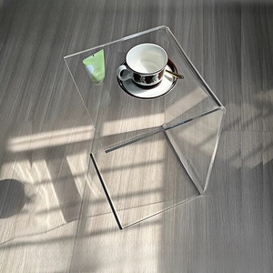 Fabbrica di <span class=keywords><strong>tavolino</strong></span> da caffè in acrilico piegatura termica per la decorazione della casa tavolo trasparente da tavolo da caffè in acrilico tavolo da tè - Product Image 4