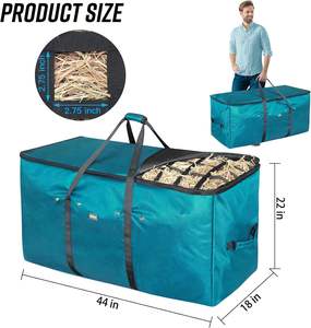 Sac de stockage pour balles de foin, échantillon gratuit, résistant, 1200D, résistant, pour l'alimentation des chèvres et des chevaux, tissu imperméable, sac en nylon pour balles de foin, chèvre - Product Image 2