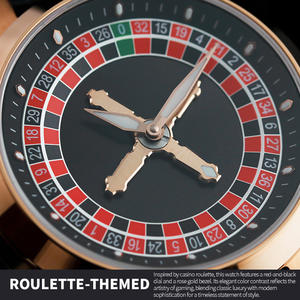 Relojes de Cuarzo Automáticos con Tema de Ruleta Giratoria, Movimiento Ronda, Logotipo de Marca Personalizado OEM, Relojes de Casino de Lujo, Venta al Por Mayor - Product Image 3
