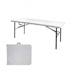 <span class=keywords><strong>Table</strong></span> <span class=keywords><strong>de</strong></span> banquet <span class=keywords><strong>pliante</strong></span> extérieure <span class=keywords><strong>de</strong></span> 6 pieds avec dessus blanc - Product Image 5
