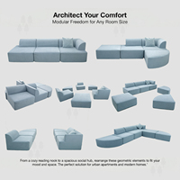 Vakuumkomprimierte Sofas Hochdichter Schaumstoff Modulares Wohnzimmer-Sofa-Set Apartment-Kombinationscouch