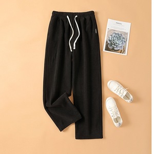 Women's Chenille Wide Leg Pants High Waist Casual Corduroy Pants Autumn Winter European Cotton Fleece Breathable Plus Size - Product Image 4