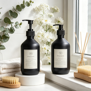 Nero opaco 300ml 500ml plastica per animali domestici Dispenser <span class=keywords><strong>sapone</strong></span> e bottiglia di lozione per le mani per uso camera da letto - Product Image 1