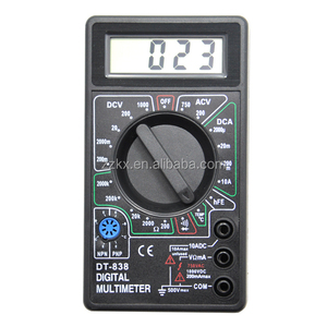 Multimètre numérique LCD 3 1/2 chiffres DVM, voltmètre, ampèremètre, test de diode, test de continuité, buzzer avec test de température DT838 - Product Image 1