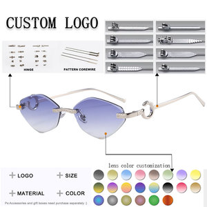 Lunettes de soleil œil de chat, monture dorée, verres dégradés, pour femmes, protection UV 100%, protection solaire pour adultes - Product Image 2