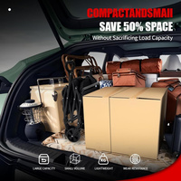 Boîte de rangement latérale noire pour l'intérieur de la voiture avec roulettes à 360°, en PP durable, poignée ergonomique pour une utilisation multi-scènes
