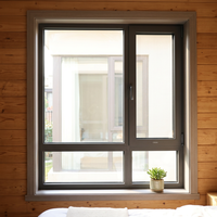 Ventana Horizontal Abatible de Aluminio y Aleación de Aluminio Insonorizada para Exterior, Venta al por Mayor de Fábrica, para Sala de Estar, Exteriores y Villas