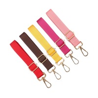 Ayarlanabilir 2.5 cm katı renkli Polyester perdeli Crossbody çanta askısı
