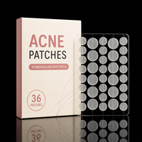 Patchs hydrocolloïdes invisibles et hypoallergéniques OEM 36 points ronds de qualité médicale pour l'acné et les imperfections du visage