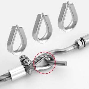 FULE Prix de gros Cossin de câble léger G411 en acier inoxydable 316 pour câble métallique rond ZP de 20 mm - Product Image 2