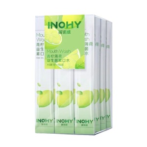 Enjuague bucal Hynoin Nova de Haier - Elimina el mal aliento y refresca el aliento. Enjuague bucal de limón y menta envasado individualmente. - Product Image 2