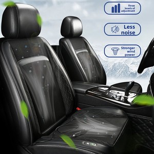 Summer Car Ventilated Seat Cushion <b>Cooling</b> <b>Pad</b> Truck Backrest Fan Cool Air Breathable Heat Dissipation for Comfort JY-SC12VTF Ve - Product Image 1