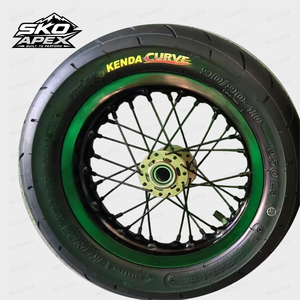 Jeu de roues Supermoto 10 <span class=keywords><strong>pouces</strong></span> avec moyeu CNC usiné et <span class=keywords><strong>pneus</strong></span> <span class=keywords><strong>semi</strong></span>-<span class=keywords><strong>slick</strong></span> KENDA pour Sur Ron Hyper Bee Pit Bike – Pièces de rechange et amélioration Surron – Vente en gros - Product Image 6