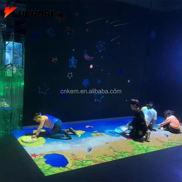 Floor Interactive Projector HD LCD Immersive Holographic Display Advertising Equipment Wi-Fi App Control Portable Lightweight