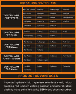 EEP แขนควบคุมส่วนบนของรถยนต์สำหรับ <span class=keywords><strong>Mitsubishi</strong></span> <span class=keywords><strong>Galant</strong></span> <span class=keywords><strong>E55</strong></span> 1992-1996 MB912506 - Product Image 5