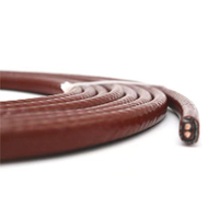 Câble à puissance constante Câbles chauffants Largeur 7mm Isolation en caoutchouc de silicone Câble chauffant à puissance constante