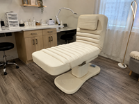 Table de massage électrique moderne de luxe, lit de beauté pour salon, avec 3 moteurs, design pliable, pour soins du visage et extensions de cils