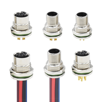 Connecteur fournisseur M12 5 broches L code mâle femelle prises prise couvercle étanche câble de soudage circulaire en plastique Connecteurs m12