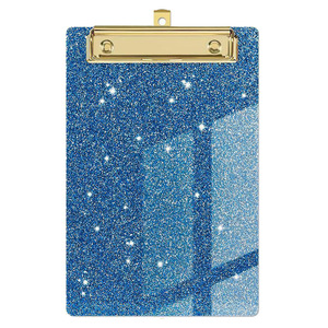 Portablocco in Acrilico Glitterato <span class=keywords><strong>con</strong></span> Morsetto in Metallo - Tavoletta Rigida per Scrittura e Porta Menu - Product Image 4