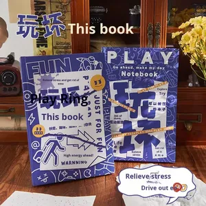 Sáng tạo tương tác 'chơi cuốn sách này' A3 máy tính xách tay 100 tờ trả lời Cuốn sách với phong cách in bìa giấy để mở trí tưởng tượng của bạn - Product Image 6