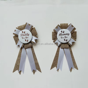 Rubans de récompense personnalisés HL Creation avec badges épinglables OEM ODM motif Future Maman pour fêtes de révélation du sexe et célébrations - Product Image 2