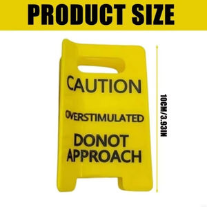 Pince à cheveux LM « Attention : Surstimulé » – Ne pas s'approcher, cheveux épais – Clips amusants en plastique jaune – Cadeau décontracté - Product Image 2