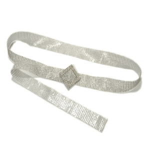 <span class=keywords><strong>Ceinture</strong></span> de taille en alliage de zinc 120 cm, ornée de strass étincelants or/argent, pour tenue de soirée en boîte de nuit - Product Image 4