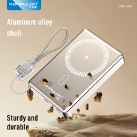 KONFULON 2026 10000mAh Batterie Externe Sans Fil 20W PD Charge Rapide Magnétique Écran LED Alliage d'Aluminium Chargeur Portable
